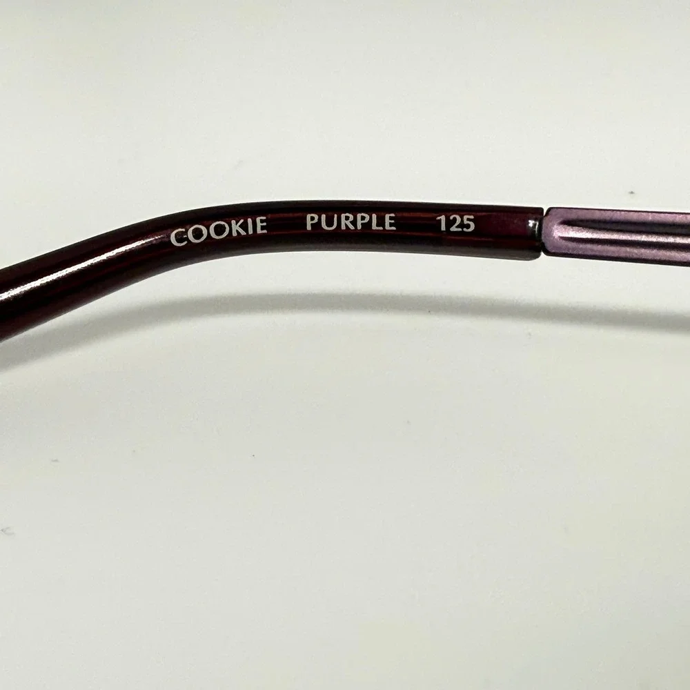 Converse Cookie Purple Rectangular Eyeglass Frames 46-15-125 Metal Glasses